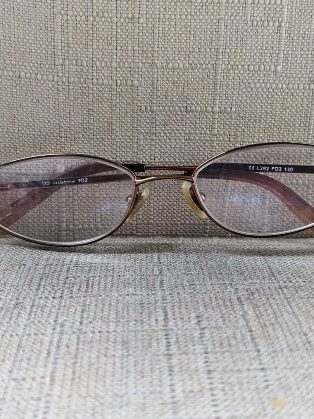 Vintage Liz Claiborne Eyeglasses Frame Gold Tone Eyewear L282 FD2 Glasses